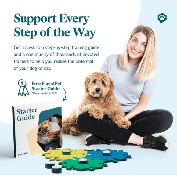 FluentPet Speak Up! Get Started Kit 6 Recordable Buttons w/Pre-Installed Battery - Picture 5 of 10